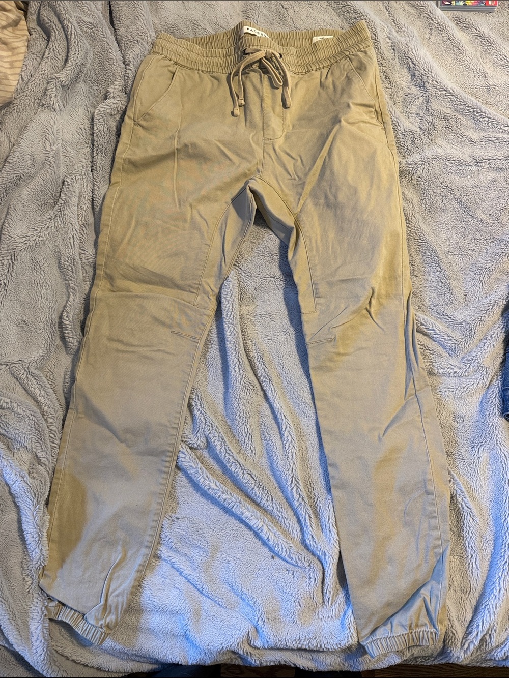 PacSun Men's Drawstring Joggers in Taupe size M